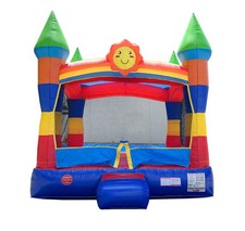 Inflatable Bounce House Commercial Kids Toddler Rainbow Jumping Castle NO Blower