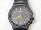 Vintage Seiko SQ Sports Men's Day Date Black Watch Stainless Steel Parts Repair