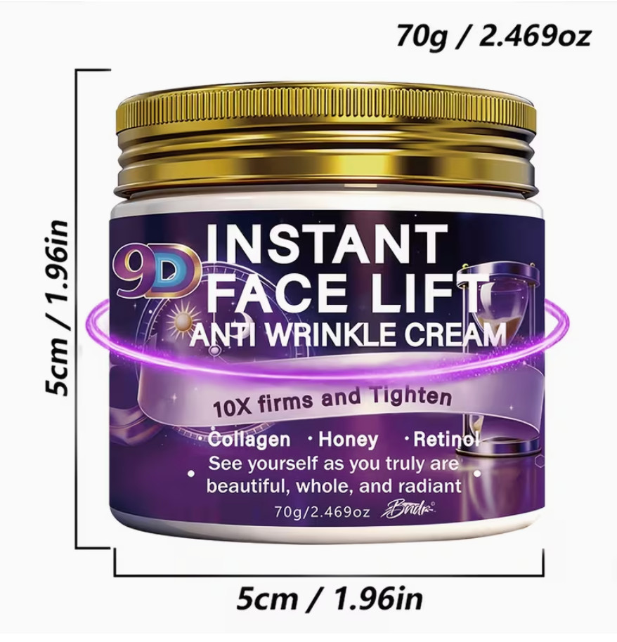 9D Instant Facelift - Safe Ingredients Include Collagen, Retinol, And Honey