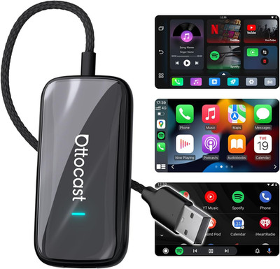 OTTOCAST Wireless CarPlay Android Auto Adapter 3-in-1 AI Box Play2Video Neu