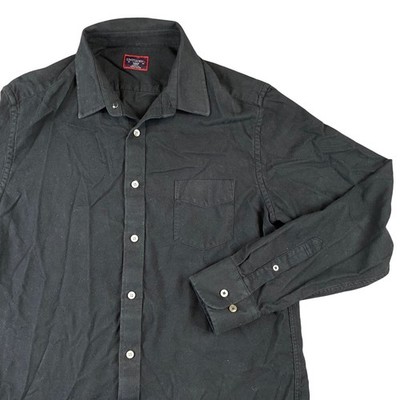 UNTUCKit Mens Large Slim Fit Sherwood Black Cotton Button Up Shirt 2021
