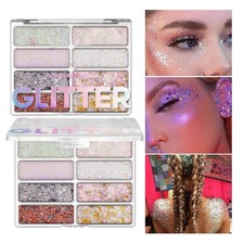 8 Colors Face Body Glitter Palette Holographic Changing Sparkling Mermaid Sequin