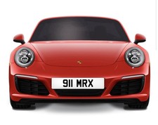 Private Plate 911 MRX Porsche 911 On Retention Cherished Registration 911 MR X