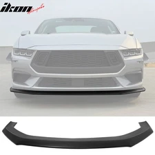 Fits 24-26 Ford Mustang Ecoboost & GT Matte Black Front Lip Dark Horse Style ABS
