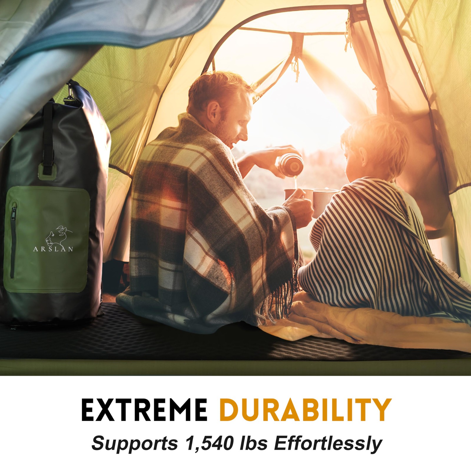 Self-Inflating Sleeping Pad 4" Memory Foam – Camping Mattress with Backpack |...