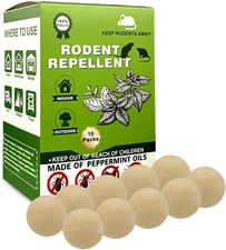 Rat Repellent Balls, Peppermint Oil for Mice Rodent Rats Squirrel Pests Repelle