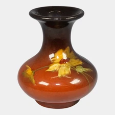 Weller Louwelsa 1900s Vintage Art Pottery Brown Ceramic Art Nouveau Flower Vase