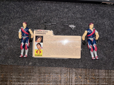 GI JOE 1985 ARAH Tomax and Xamot - weapons with file card