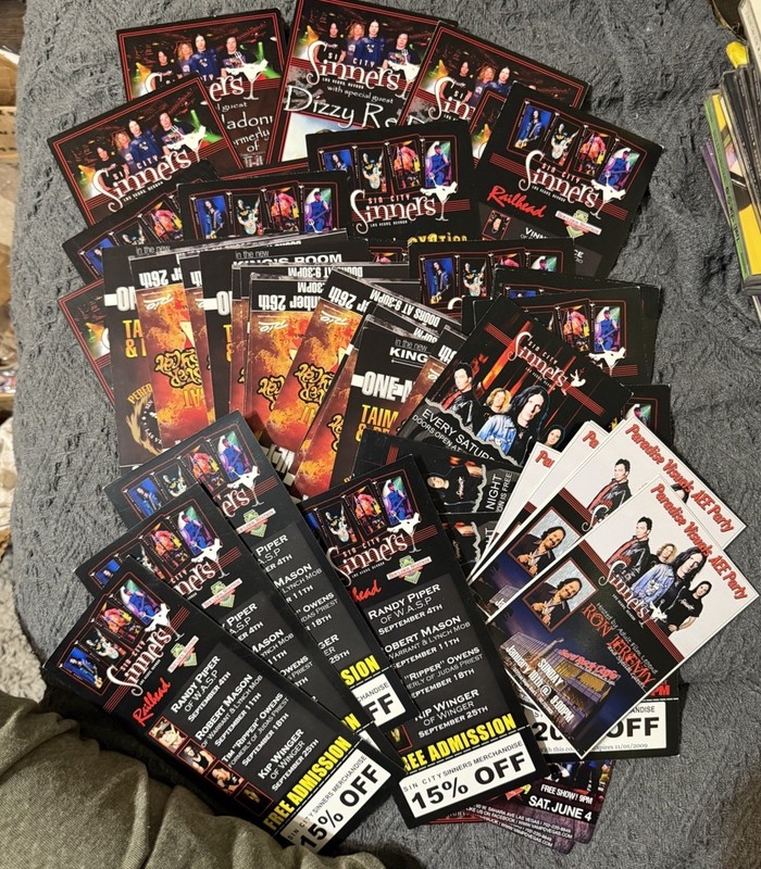 Sin City Sinners Card Stock Flyers Promotional Todd Kerns Brent Muscat Las Vegas