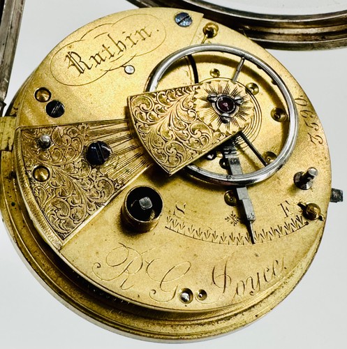 Antiguo Reloj Bolsillo Plata Fusee Londres 1878 Samuel Freeman Estuche Repuestos/Reparación - Imagen 12 de 18