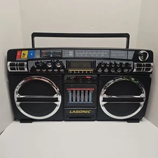 LASONIC i931btQ Bluetooth Boombox Retro Radio Blaster Speaker AUX USB SD Card