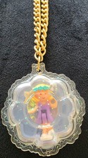 Polly Pocket 1993 Flutter Fairy Polly's Flower Fairy Necklace COMPLETE EUC RARE