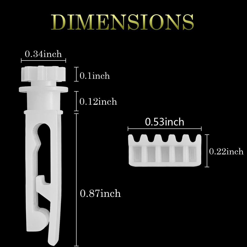 24 Sets Vertical Blinds Replacement Stem Gear Curtain Accessories Repair Parts
