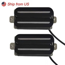 FLEOR Set Dual Rail Humbucker Dual Blade Electric Guitar Pickup Ceramic 4-Wires