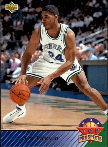 1992-93 Upper Deck #458 Jim Jackson Rookie Dallas Mavericks RC NrMt-Mt