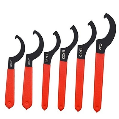 Mdvora Coilover Spanner Wrench Set, C-Shape Shock Spanner Hook Wrench 6pcs