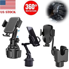 360° Universal Adjustable Phone Mount Car Cup Holder Stand Cradle For Cell Phone