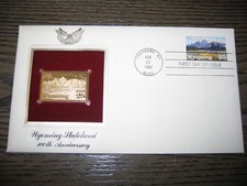 1990 America Grand Canyon 22kt Gold Stamp replica Golden Cover