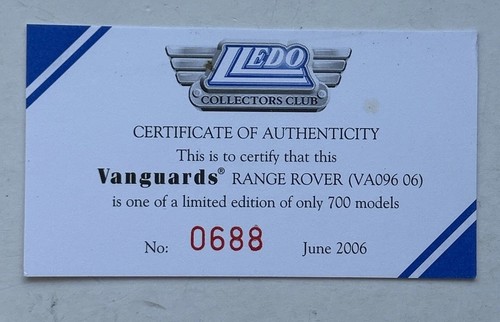1:43 LLEDO VANGUARDS RANGE ROVER VOGUE CHROME LTD EDITION VA09606 BOXED - Bild 23 von 24