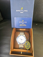 Breitling Superocean 42mm Automatic Chronometer White Dial Blue Bezel Box