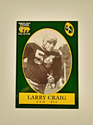 1992 Champion Cards Green Bay Packer Hall of Fame Larry Craig #33