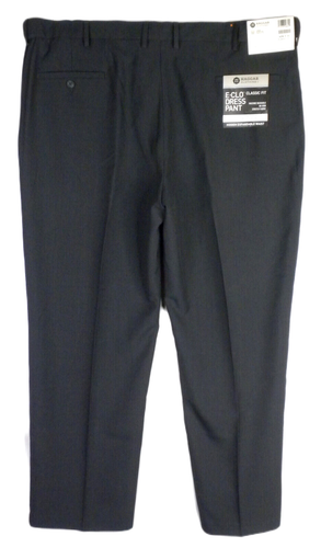 Haggar Men's E-CLO Repreve Stria Pleat Front Dress Pants - Black - 42Wx30L