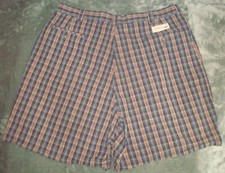 VTG 90s LEE RIVETED PLAID KHAKI SHORTS MEN'S 38 HIP HOP RAP BAGGY SKATEBOARD Y2K