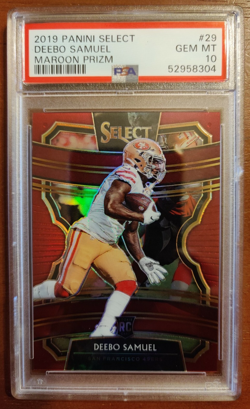 2019 Select Deebo Samuel Maroon Prizm Concourse Rookie RC 116/149 PSA 10 49ers