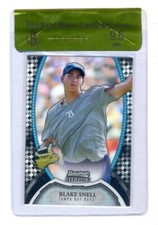 BLAKE SNELL 2011 BOWMAN STERLING BLACK REFRACTOR NO NUMBER BACK RC /25 BGS 9.5 