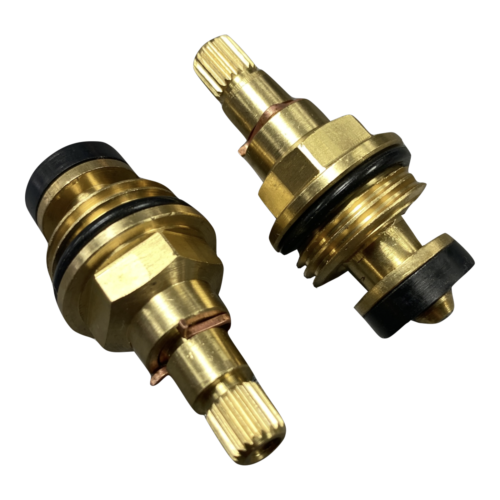 CARTT / A2 Rubber Washer Tap Cartridges PAIR of Valves 20 Spline x 7