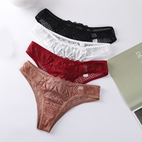 Sexy Damen-Tangas Hohle Blumen-Mesh-Unterwäsche G-String Spitzenhöschen! æ - Bild 5 von 29