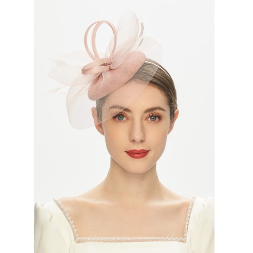 Fascinators Hats 20s 50s Hat Cocktail Tea Party Headwear with Veil Girls Women - Picture 20 of 60