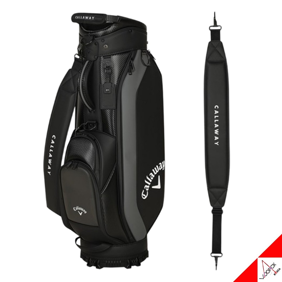 Callaway 2025 SHADOW V Golf Caddie Bag 9inch 5Way PU PE -Black | eBay
