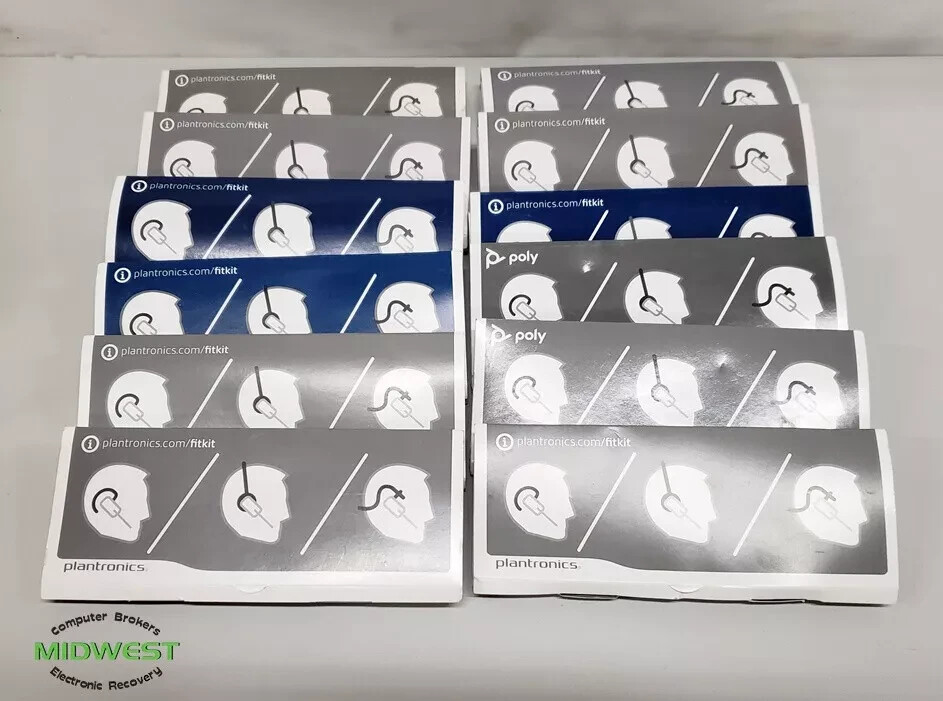12 x POLY 84604-01 Fit Kit Earloops Earbuds for Savi 8240 CS540 W440 W740 W745