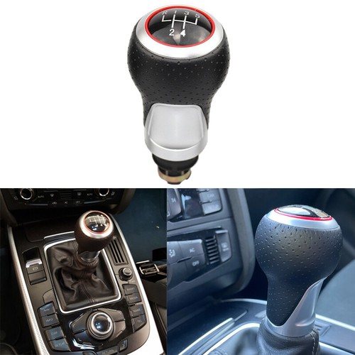 5 Speed Manual Gear Shift Knob Lever Head Stick For Audi A3 A4 A5 A6 A8 Q5 8R