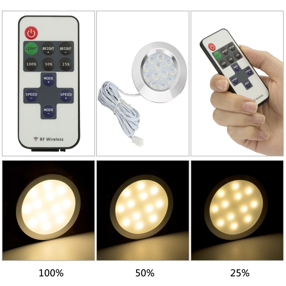 12V Recessed LED Spot Ceiling Lights Camper Van Caravan Motorhome Boat Downlight - Image 4 of 4