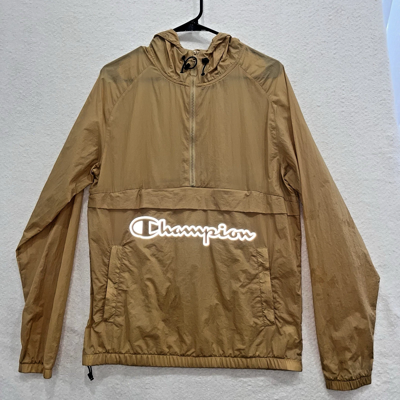 Champion Windbreaker Half Zip Manorak Color Firefly Size M