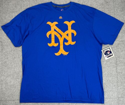 Majestic Triple Peak MLB New York Mets Cooperstown Collection T-Shirt Size 2XL