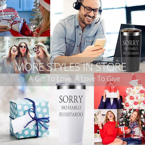 20 Unzen Reisebecher Becher Knebel Geschenke lustig sarkastisch Humor lustige Geschenke (weiß) - Bild 4 von 4