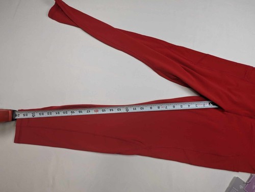 TSLA Tesla Mujer Leggings Atléticos Talla M Rojo Elastizado Pantalones al Tobillo Yoga Bolsillos - Imagen 6 de 8