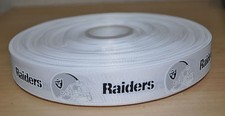 7/8 inch Las Vegas Raiders Grosgrain Ribbon- 1 Yard