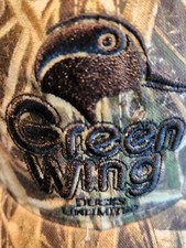 Green Wing Ducks Unlimited Camoflauge Hunting Trucker Mesh Snapback Hat