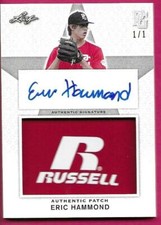 2020 Leaf Perfect Game National Baseball ERIC HAMMOND Patch Autograph 1/1
