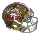 CHARLES HALEY SIGNED SAN FRANCISCO 49ERS CAMO SPEED MINI HELMET BECKETT