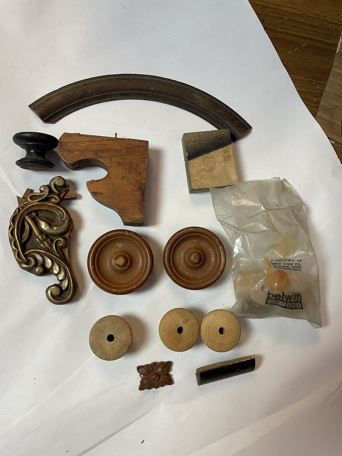Mixed Lot Of Antique Wooden Clock Case Parts/Ornaments eBay