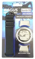 Suunto D9 Wrist Strap Scuba Dive Computer Watch Band + Stainless Steel Adapters