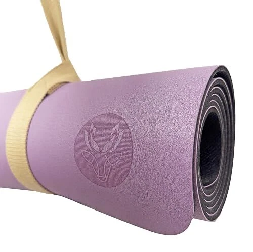 Eco-Friendly 4.5mm Thick Yoga Mat with Non-Slip PU Surface and Natural Rubber Base, Includes Convenient Carrying Strap for On-the-Go Yoga Enthusiasts Eco-Friendly 4.5mm Thick Yoga Mat with Non-Slip PU Surface and Natural Rubber Base, Includes Convenient Carrying Strap for On-the-Go Yoga Enthusiasts