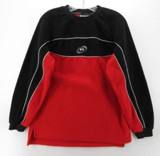 VINTAGE Russell Athletic Sweatshirt Men Large Red Black Fleece Raglan Y2K Logo