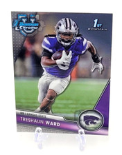 2023 Bowman University Chrome Treshaun Ward 1st Bowman Kansas State Wildcats #3