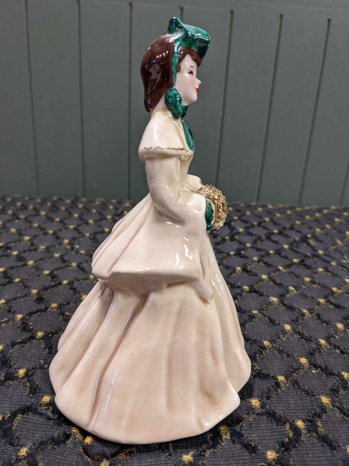Vintage 6" Florence Ceramics ELAINE Figurine 22kt Gold Pasadena